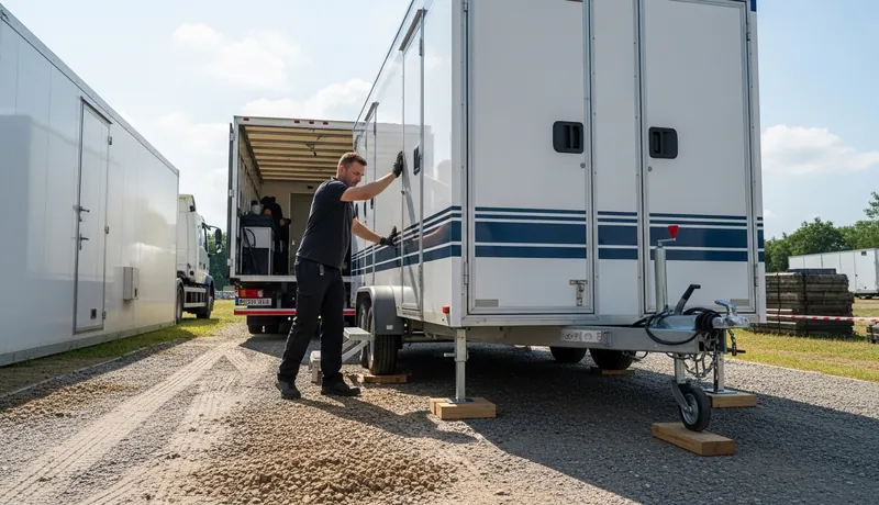 Restroom Trailer Setup & Removal
